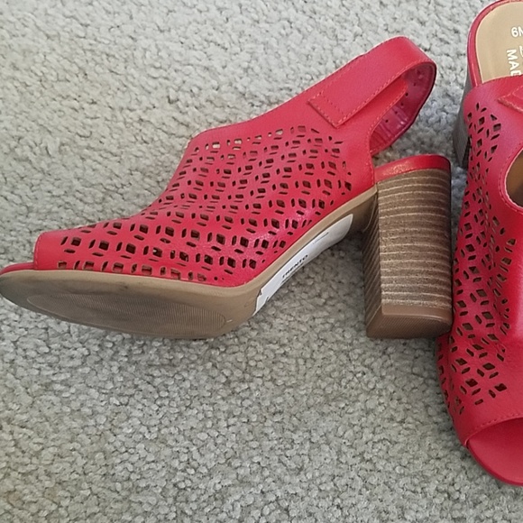 Red Block Heels! - Picture 2 of 4